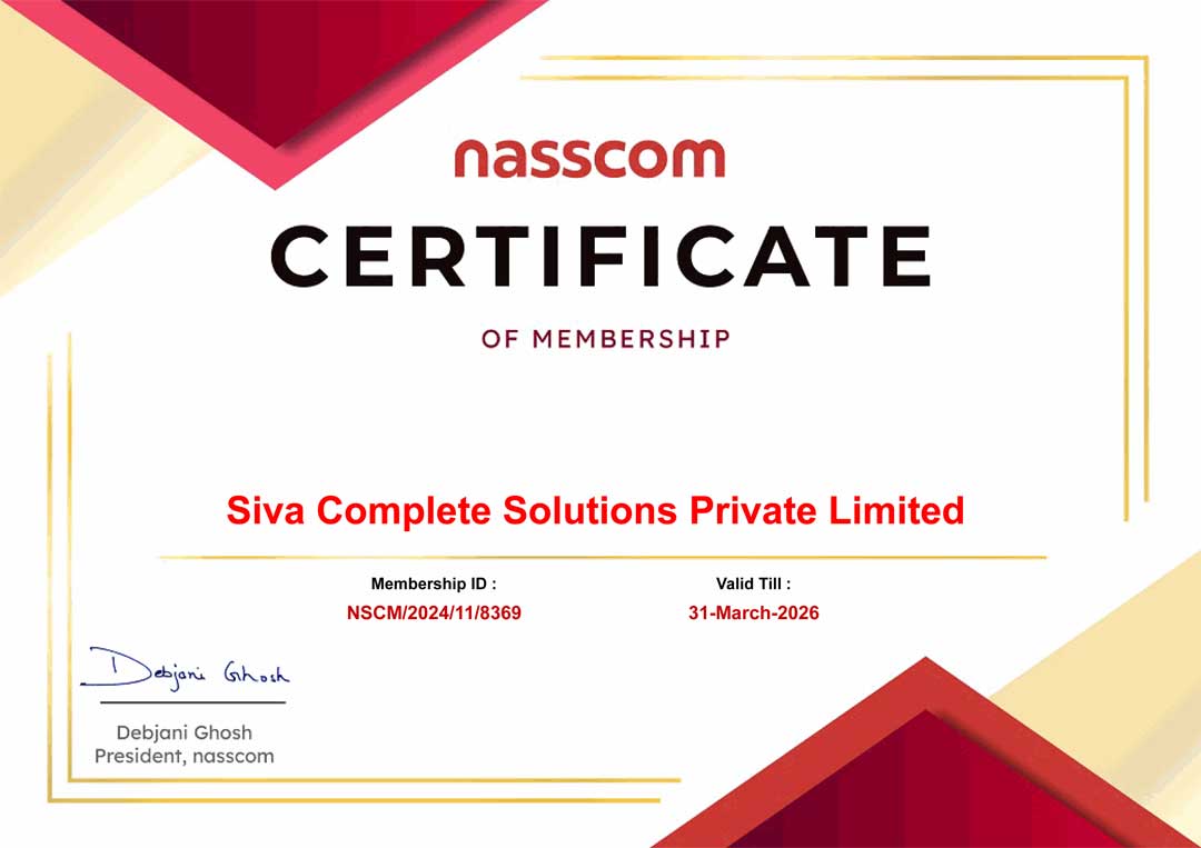 NASSCOM Certificate SivaAcademy