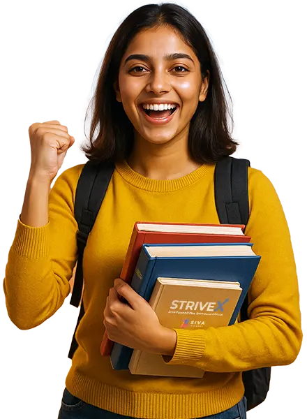 student holding books